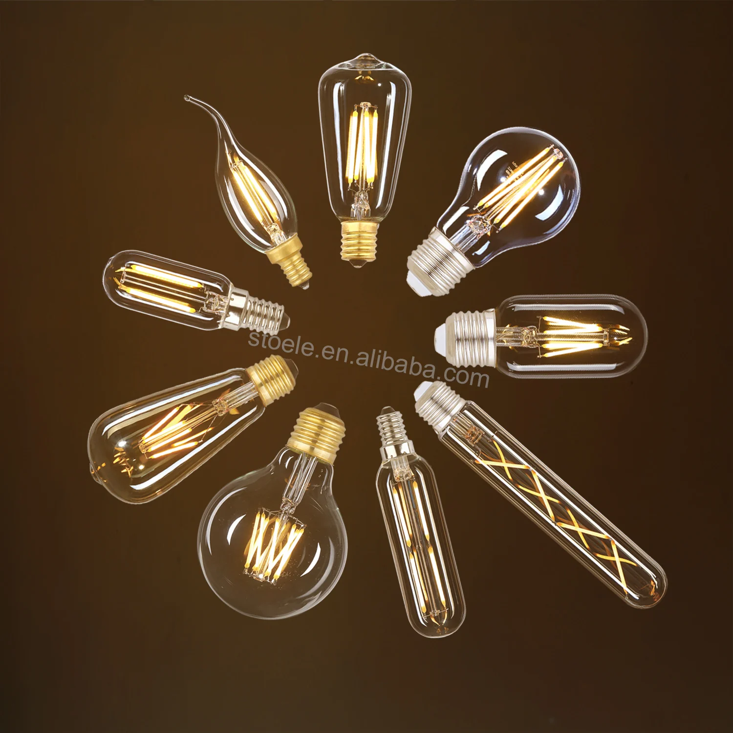 Home chandelier lighting C7 C32 C35 CA10 B10 B11 P45 edison candle LED filament bulb
