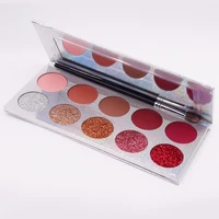 

Good Quality Cosmetics low moq Long Lasting Eye Shadow Palette free sample With private label Mixed Color 10 Colors