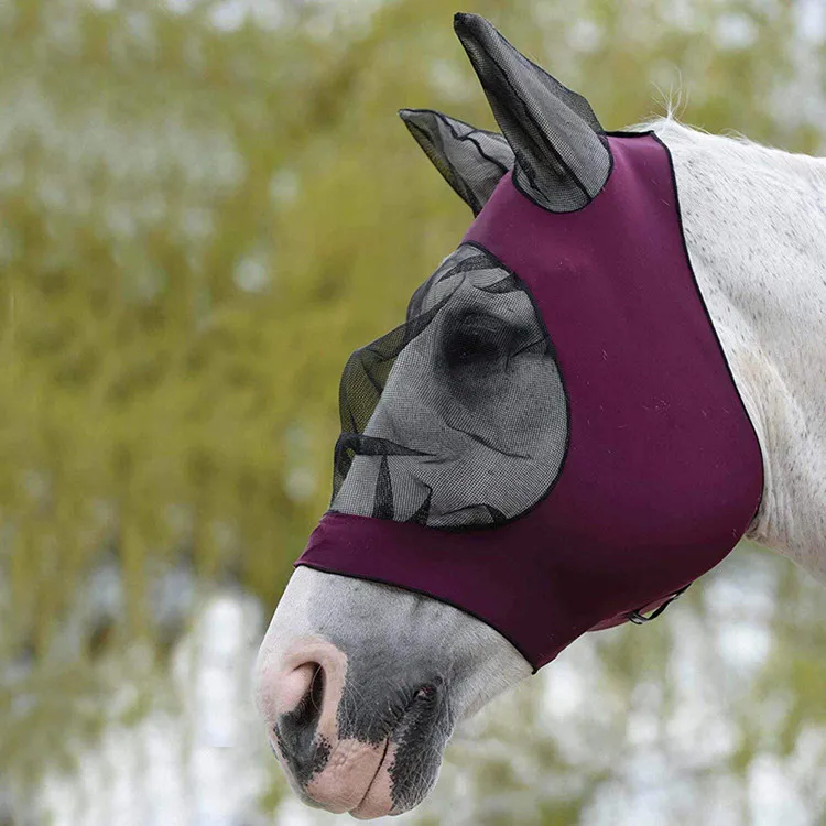 breathable mesh horse fly mask with ears