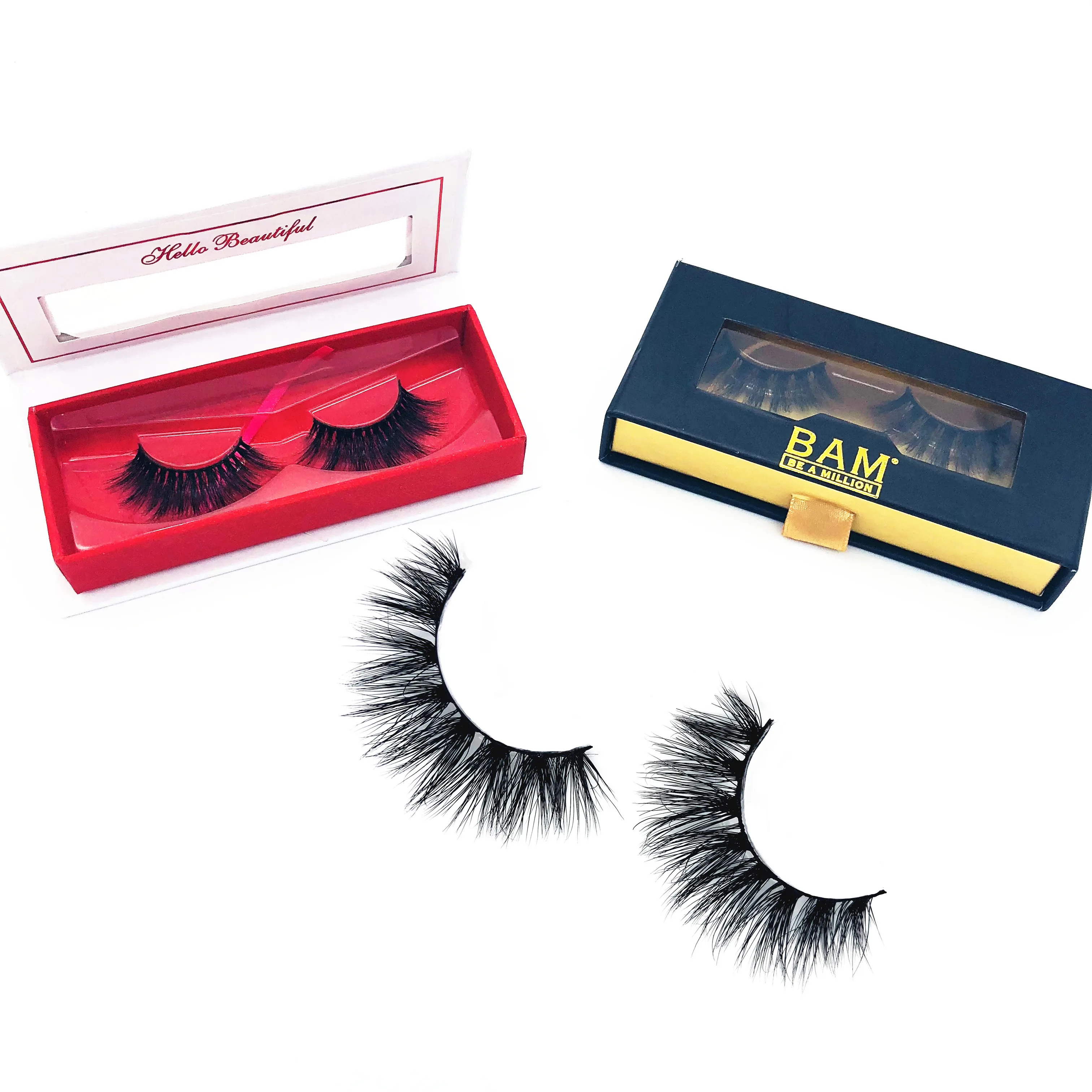 

Free samples private label eyelashes custom eyelash packaging mink lashes, Natural black