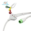 Comen C30, C50 Medical Electrode Adapter Leadwire 3-Lead Snap ECG Cable Round- 12 Pin