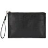 Luxury Genuine Lizard Skin Leather Business Lady Pouch Wristlet Bag with Zip