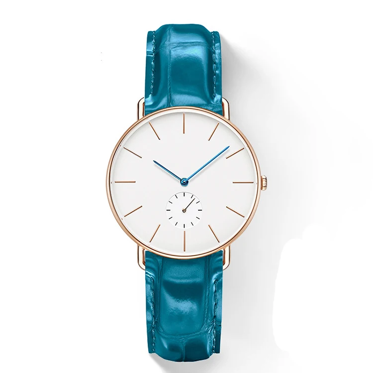 Wholesales matte black face italian leather watch straps japan movt quartz sr626sw mens custom logo watch made in china