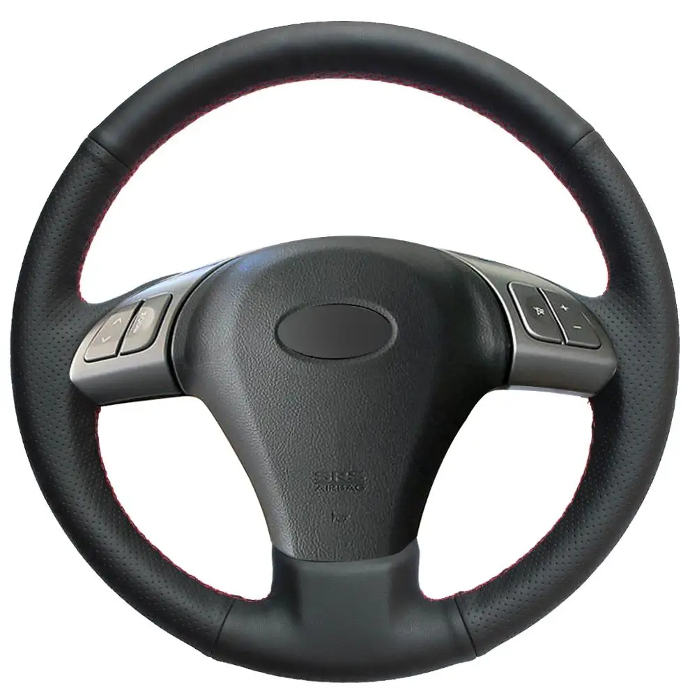 

Design Personalized Unique Black Artificial Leather Stitch DIY Car Steering Wheel Cover Wrap for Subaru Tribeca 2007-2011