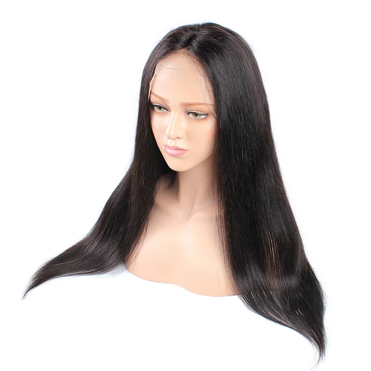 

Hot wholesale virgin hair vendors fast ship silk straight hair brazilian lace front human hair wig