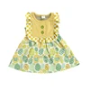 Dropshipping OEM/ODM New Arrival Wholesale Children Boutique Clothes Holiday Cute Sleeveless Ruffle Girls Easter Dress