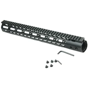 Black 15 inch Ultralight KeyMod NSR Free Float Handguard Rail Mount System Monolithic Top Rail For AR-15
