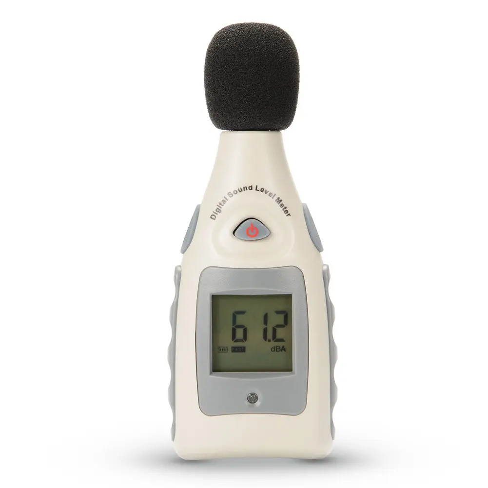 Sound Level Meter, Portable Digital Sound Level and Decibel Measuring Meter Tester 30 dBA-130dBA, Max/Min Hold, Hand-held LCD Backlight with Tripod Thread-One 9V Battery Included