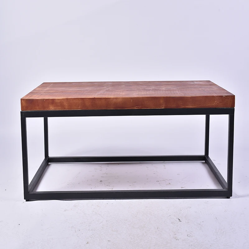 工业木材存储架咖啡木桌