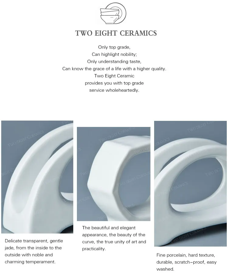 White ceramic banquet personalised decorative fine porcelain table facial tissue holder