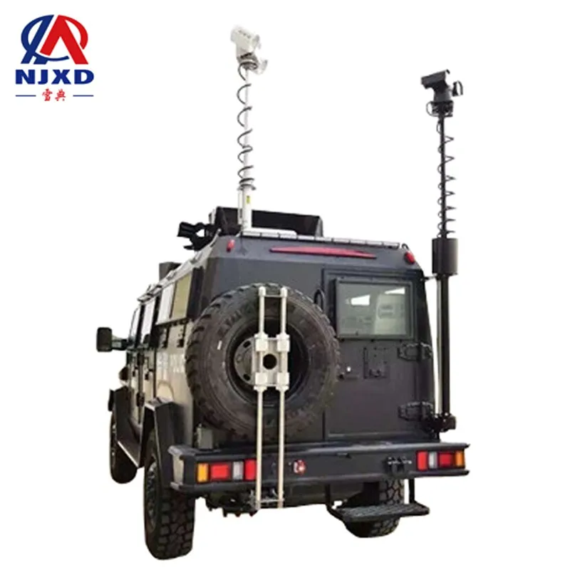 6m vehicle mounted military mast for camera 