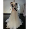 guangzhou make old style crystal wedding dress