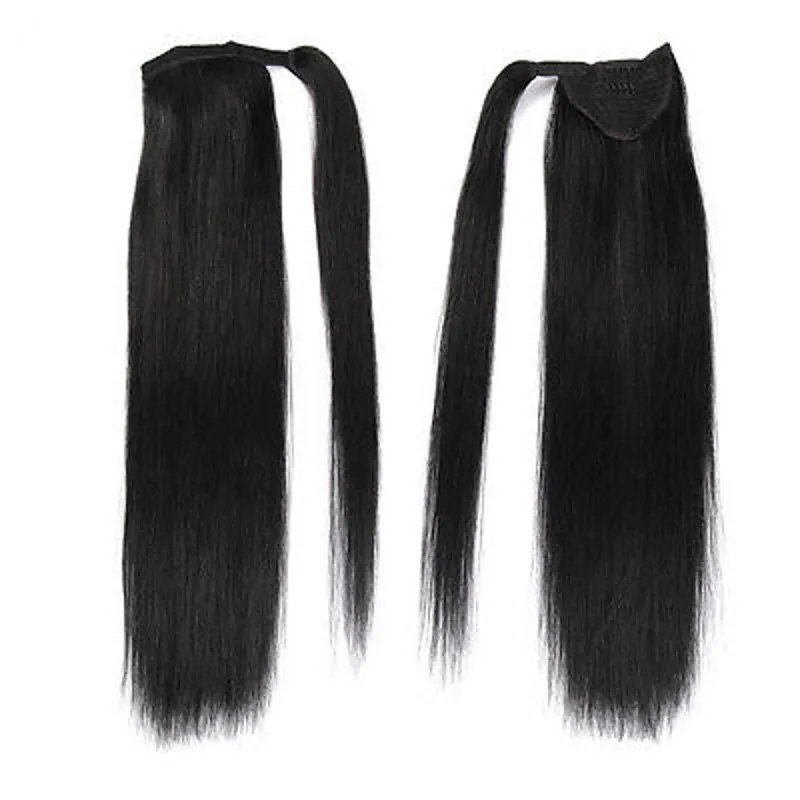 

Top grade ponytails hair extensions holder cheveux humains ponytail cheveux extensions clip in ponytail hair pieces 100g