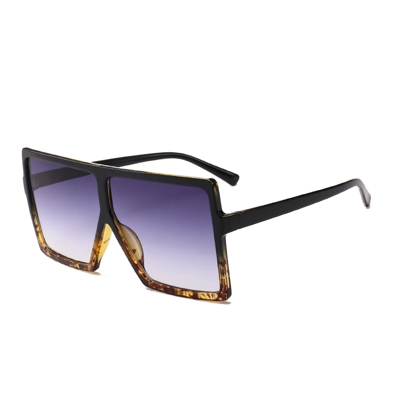 

12332 Suprehot Eyewear Big Size Square Shades Flat Top Frame Oversized Sun glasses Men Women 2019 Sunglasses