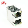 Double Level 2x1 port Rj45 Socket To Pcb Network Socket