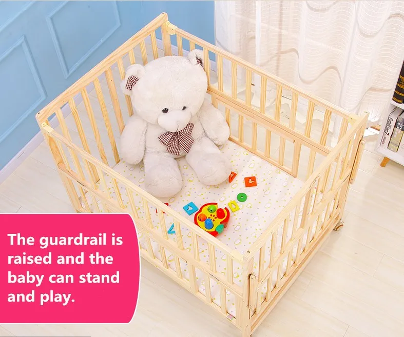 Best Selling Home Furniture Baby Product Wooden Double Baby Cot/adult