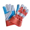 10.5 inch reinforced palm cow split leather work gloves safety