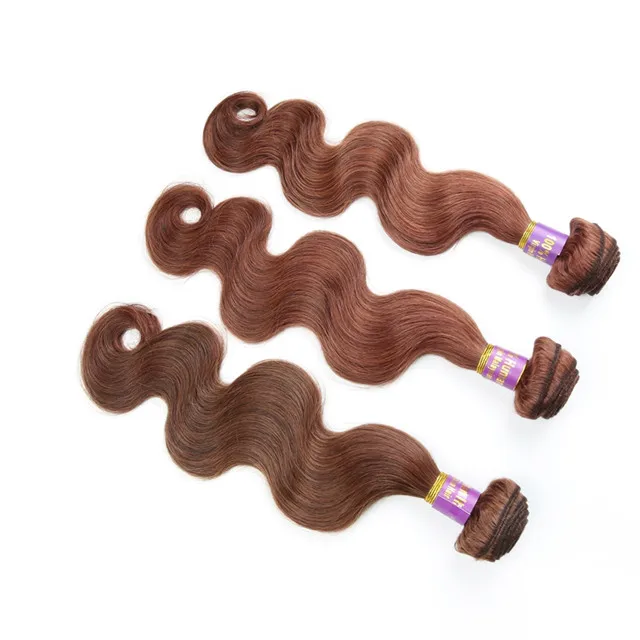 

Hot New Fashion #30 Auburn Body Wave Hair Extensions Human Hair, Color hair