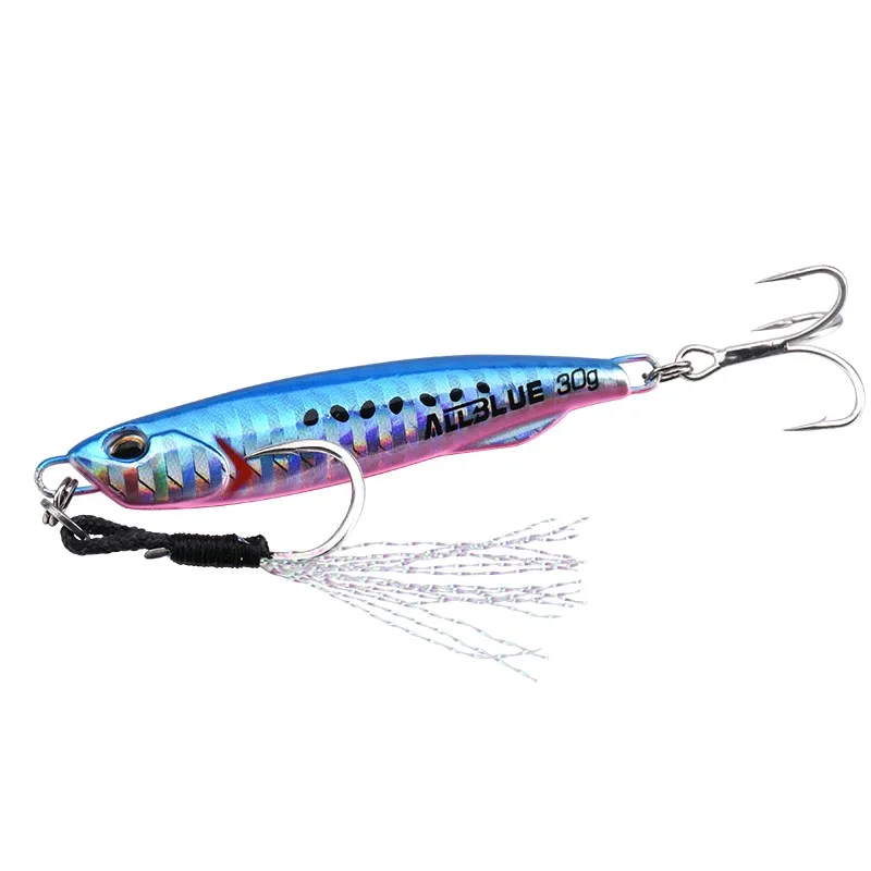 

ALLBLUE 20g diving long madai lead fish pesca ice fishing jigs, 8 colors
