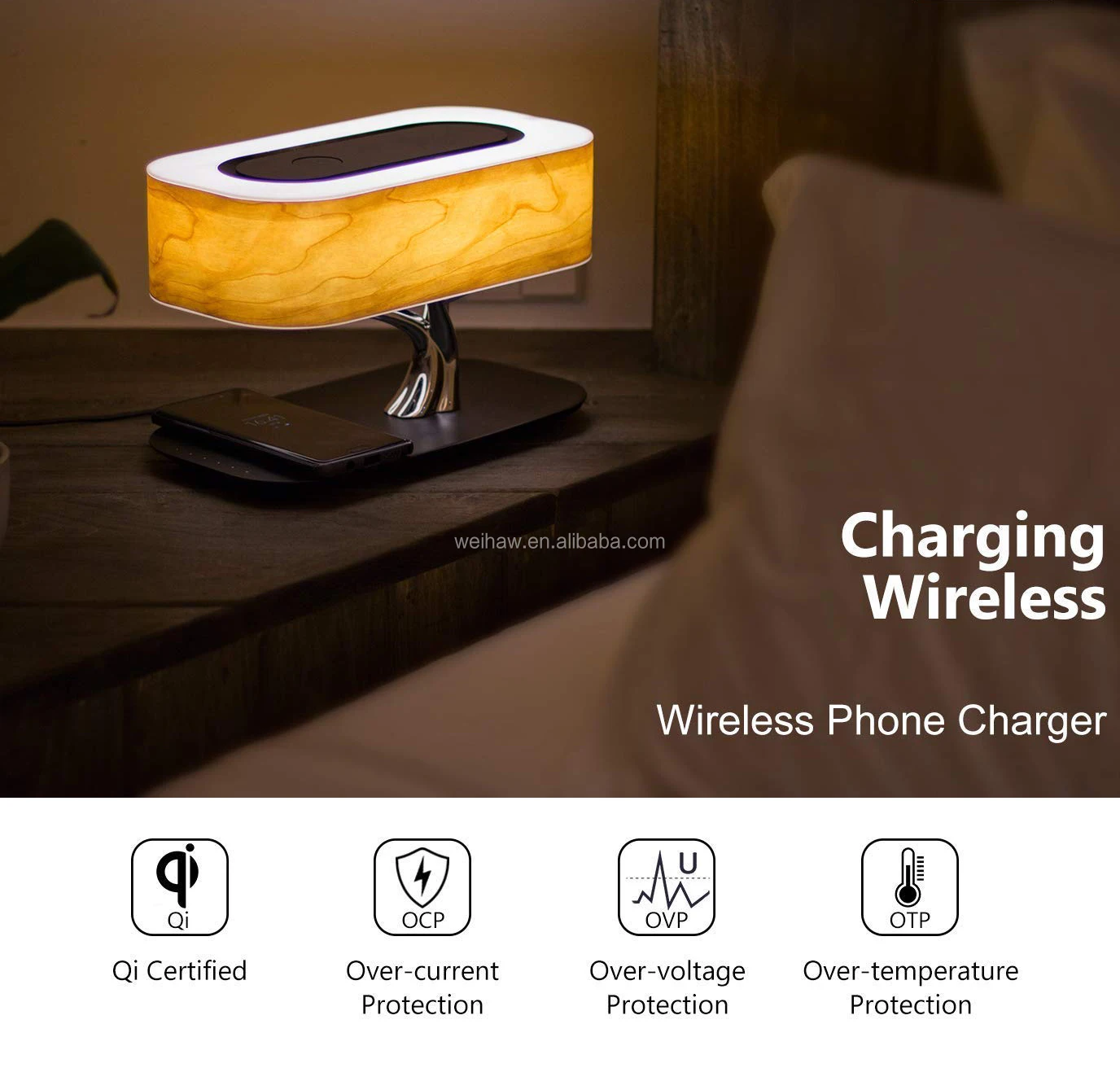Multi-function 3 in 1 led light qi wireless charger speaker bluetooth speaker - ANKUX.COM