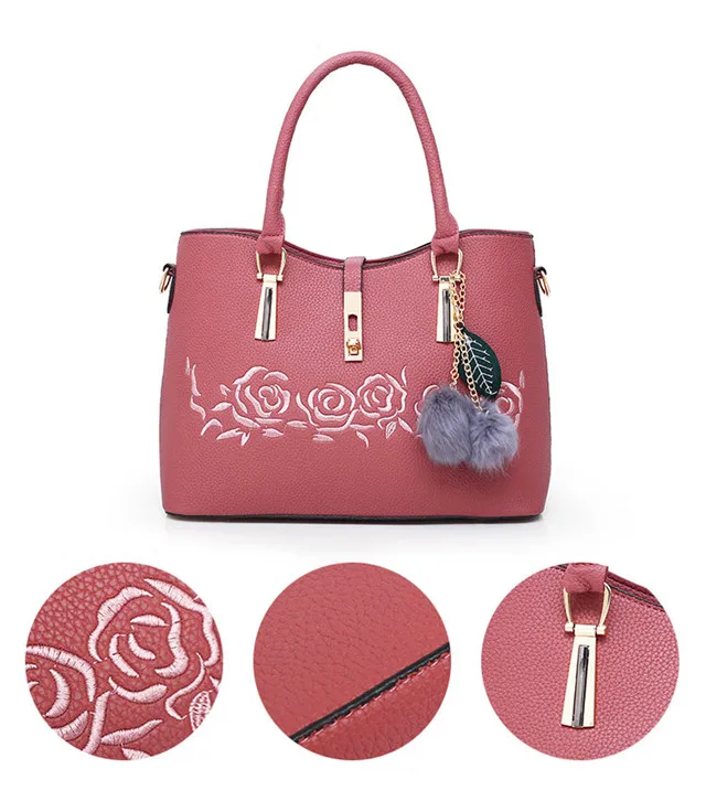 
3Pcs Leather Bags Handbags Women Famous Brand Shoulder Bag Female Casual Tote Women Messenger Bag Set Bolsas Feminina 