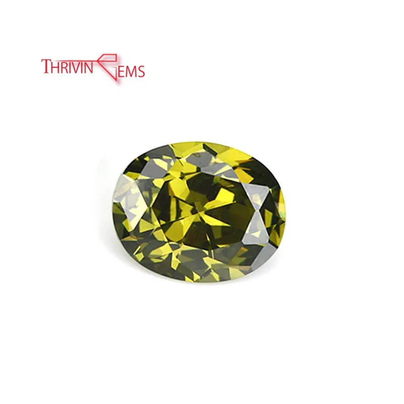 

Thriving Gems synthetic loose oval cubic zirconia stones for jewelry