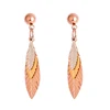 Simple Design 18k Stainless Steel Gold Leaf Earrings Jewelry