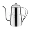 new design fda test stainless steel long spout drip coffee pot
