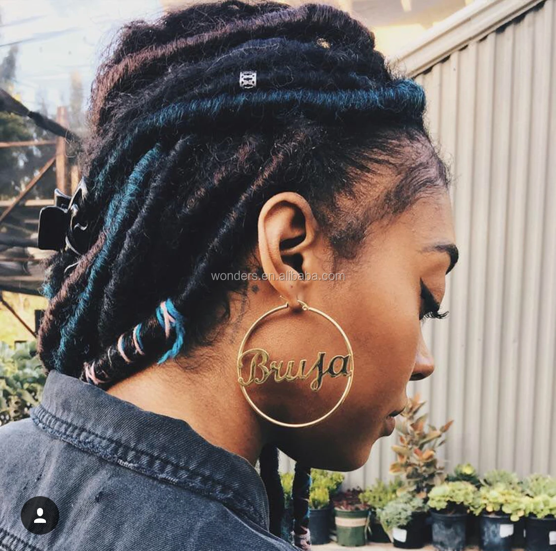 

Stainless Steel Custom Big Hoop Name Earrings Jewelry Brincos