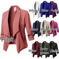 

S- 5xl Plus Size Blazer Suit Long Sleeved Lapel Casual Small Suit Slim Yards Blazers Ladies Women Work Wear Jacket Y10351