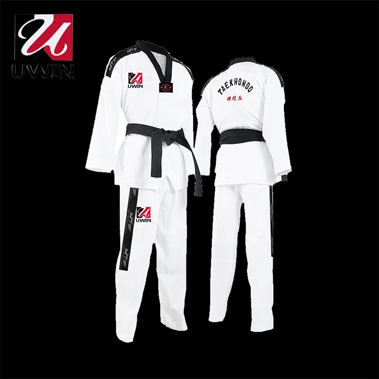 

High quality Taekwondo custom logo design Uniform, White