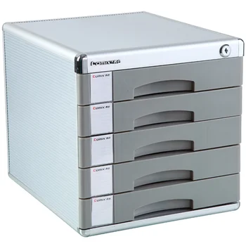 Comix 5 Drawers Fireproof Metal Filing Cabinet With Lock Desktop