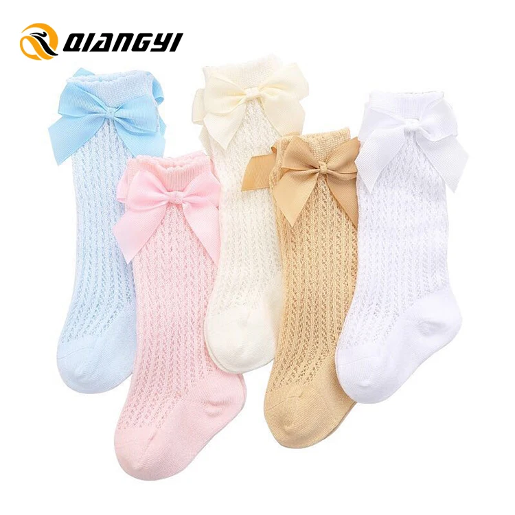 

Pure Color Cute Summer New Born Baby Lace Socks Unisex ,Baby Knee High Lace Socks, Customized