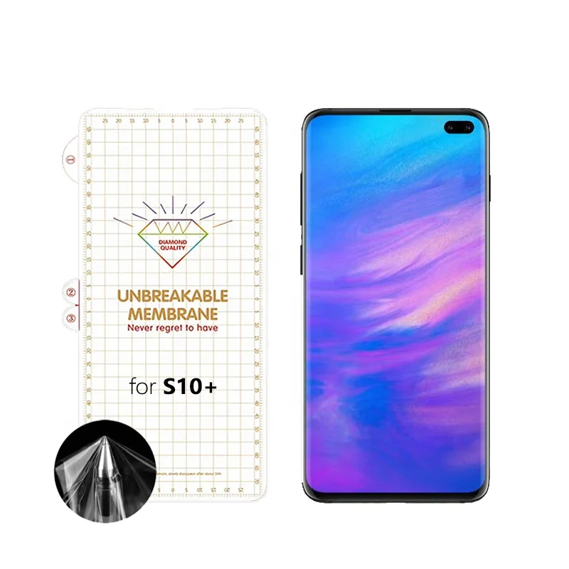 

Fingerprint unlock PET Soft TPU Screen Protector Film Roll For Samsung Galaxy S10 Plus, Transparent