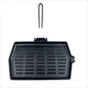 cast iron fry pan/BBQ grill pan with foldable removable handle cast iron cookware