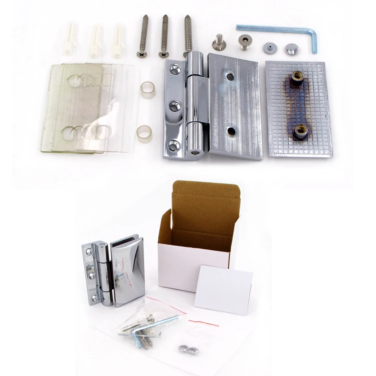 Heavy Duty Commercial 8mm Glass Swing Door Hinges Wall To Glass Shower