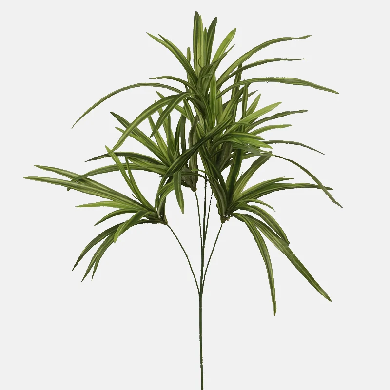

Factory price 82CM length 5 heads green artificial plastic bamboo leaves branch