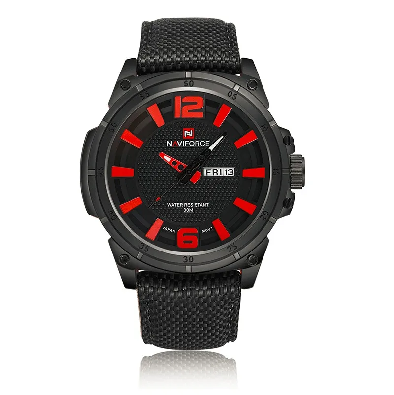 

NAVIFORCE 9066 Top Luxury Men Sports Military Watches Mens Quartz Analog Hour Date Clock Fashion Casual Nylon Strap Wrist watch