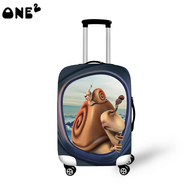 

ONE2 design animal snail custom luggage protective cover, Full printing color