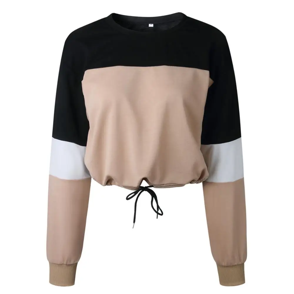 

ecowalson poleron mujer autumn fall women casual cropped tumblr Top Sexy hoodie pullover top female sweatshirt polerones shirt