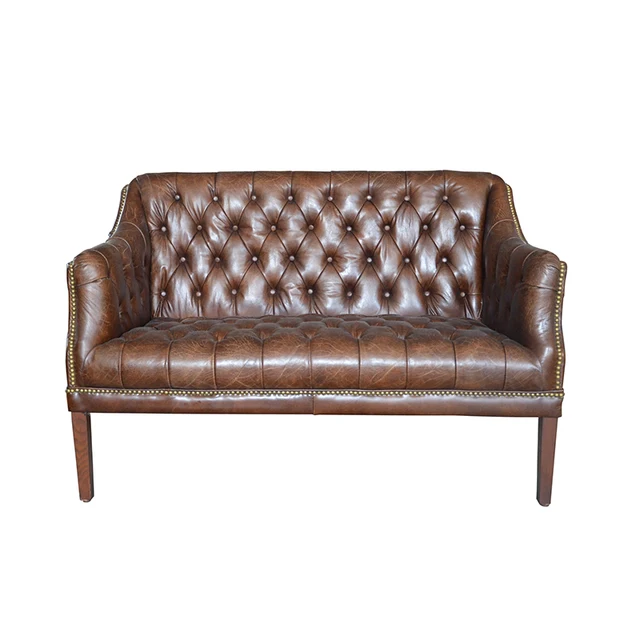 Antique Tan Leather Chesterfield Sofa Ser With Neilheads Antique Tan Leather Chesterfield Sofa