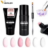 

Venalisa Fast Builder nail gel 45g without logo 6 colors thick jelly canni acrylic nail extend poly gel slip solution liquid gel