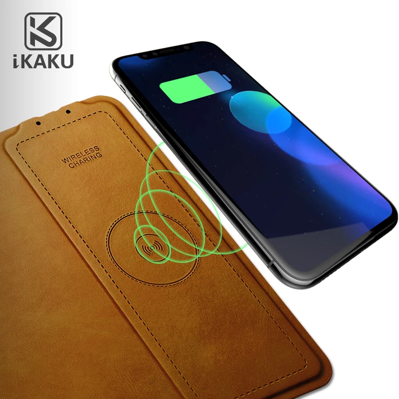 

KAKU 2018 new product ideas multiple mobile phone fast qi wireless charger leather custom pu mouse pad for iPhone Samsung