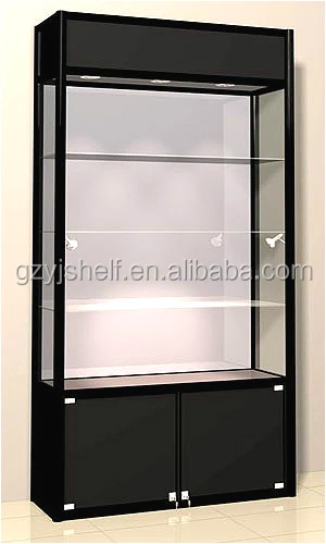 china display cabinet/ trophy cabinet with led/glass display shelf