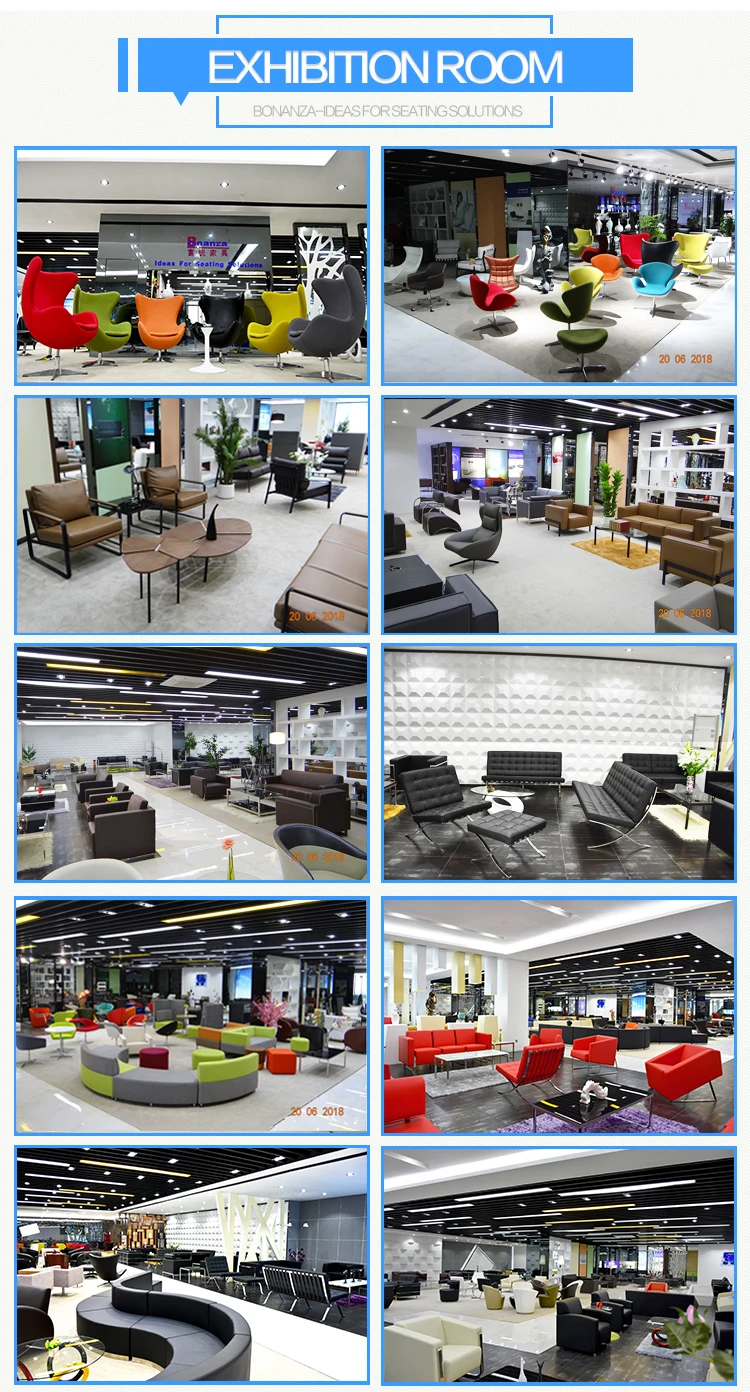 8807# china office furniture Modern leather Reception sofa set