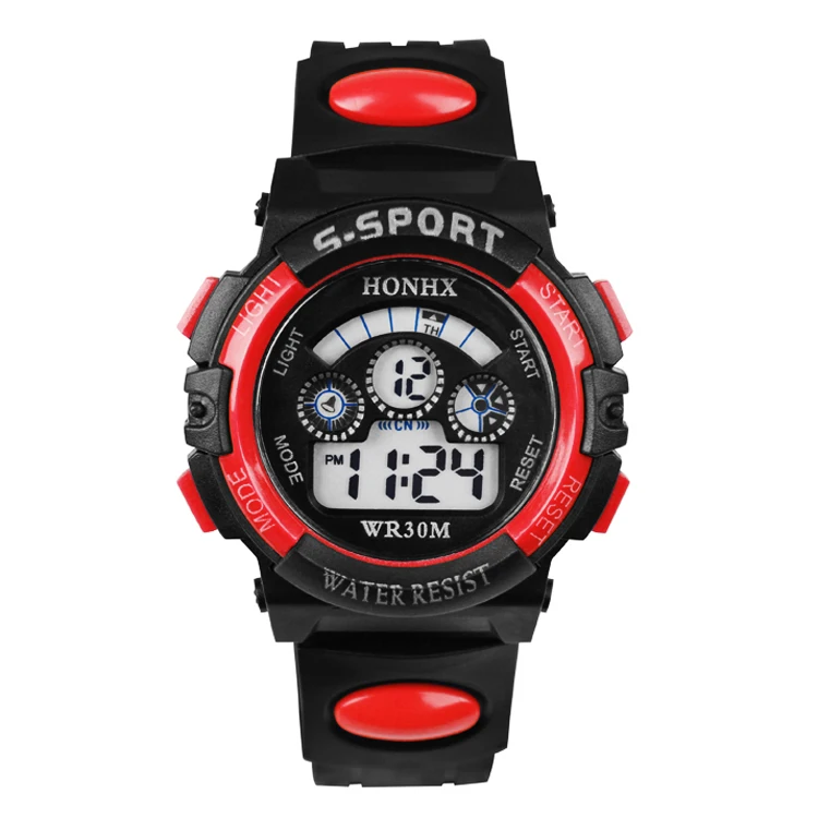 

HONHX 62-1 Fashion child Digital Watches Waterproof Children Sport Quartz Wristwatches Relogio Masculino Military Army LED kids