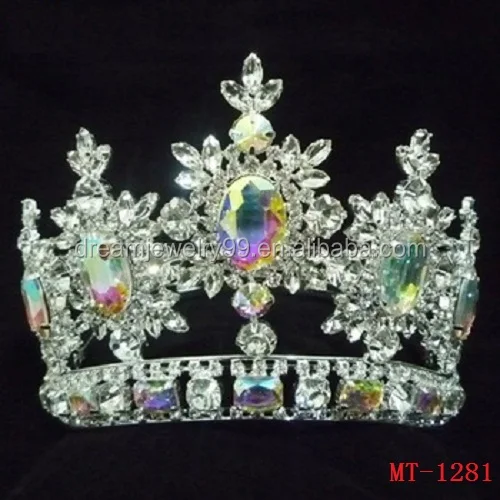 تيجان ملكية  امبراطورية فاخرة Fashion-full-crystal-crown-beauty-pageant-crowns