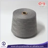 100 Percent 32s1 Recycled Grey Melange Spun Polyester Yarn Twelve Point Five Percent Black