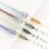 Fashion transparent glass dip pen with high quality gift box for business Office School Stationery #dip pen#