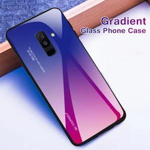 New Style Best Selling For Samsung Galaxy A20 A20E A30 A50 A70 A10 M10 M20 M30 Gradient Color Tempered Glass phone Case